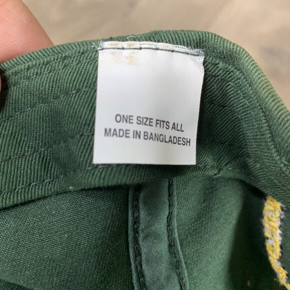 Cabelas Outdoor Hat Green With Front Spell Out Logo Strap Back One Size Cap - Picture 6 of 8